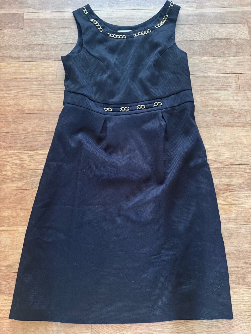Merona Women's Black Knee Length Sheath Dress - Size 8
b25